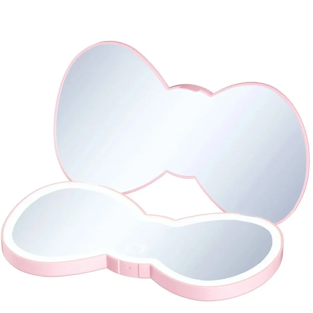 Hello Kitty®‎ Bow shaped LED pink Compact Mirror new